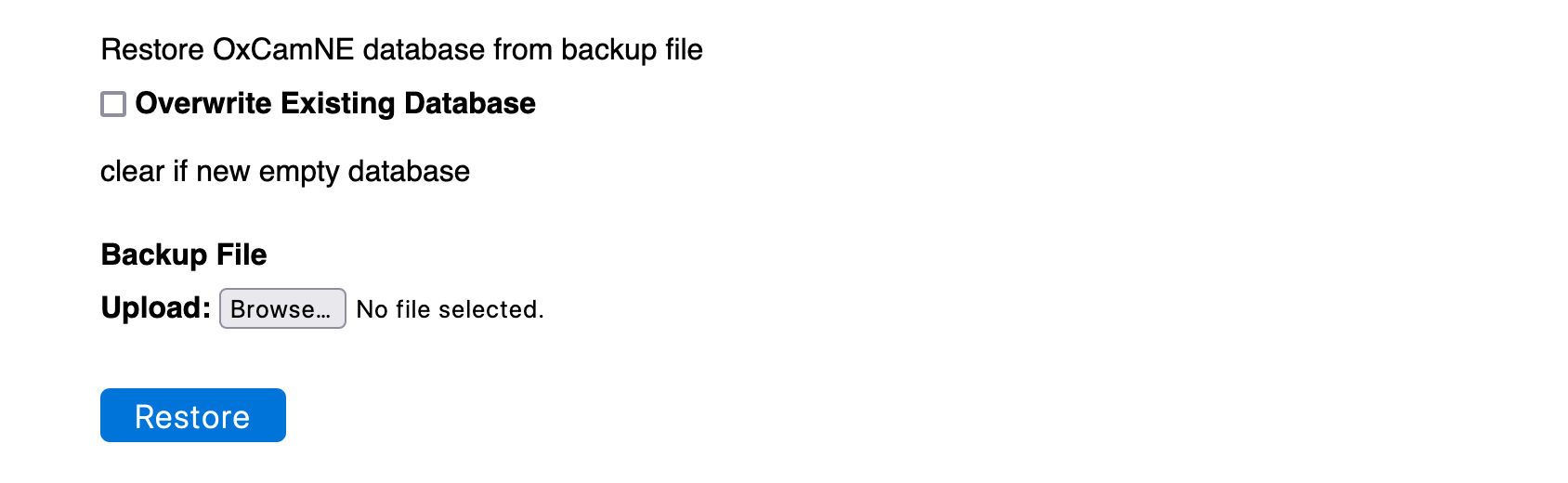 db_restore form