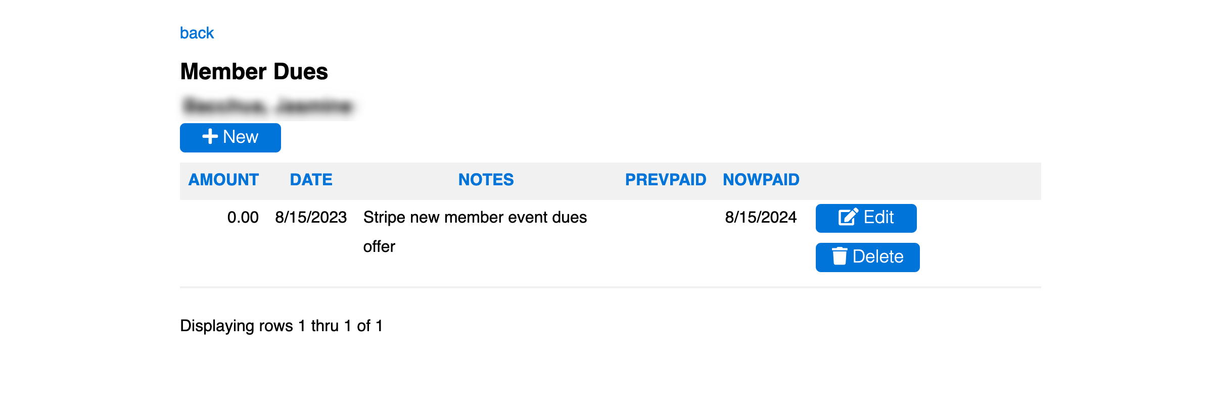 member dues