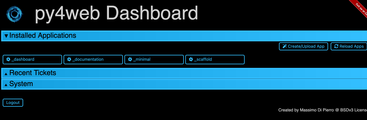py4web dashboard